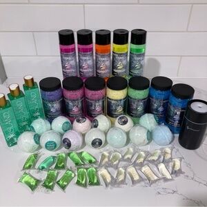Spa Aromatherapy Epsom Salts & SpaBombs & Aromatherapy Liquids Lot (29+ Pieces)